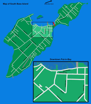 put-in-bay south bass island map